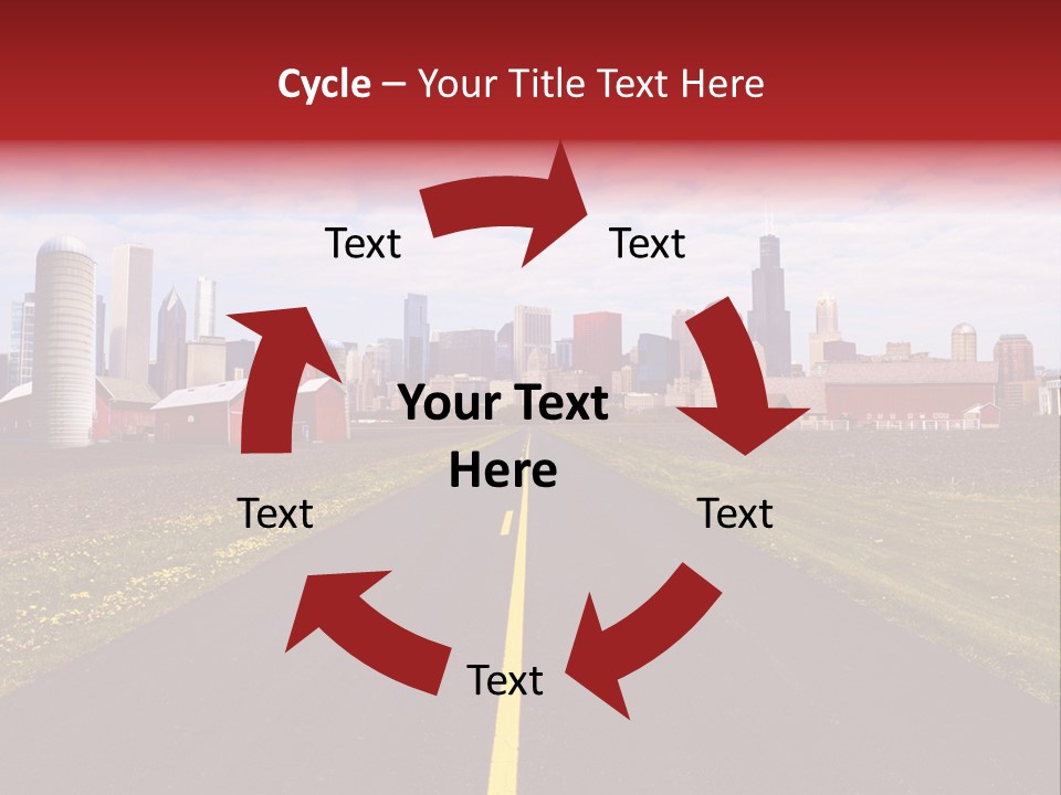 Wallpaper Ahead Street PowerPoint Template