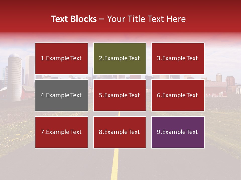 Wallpaper Ahead Street PowerPoint Template