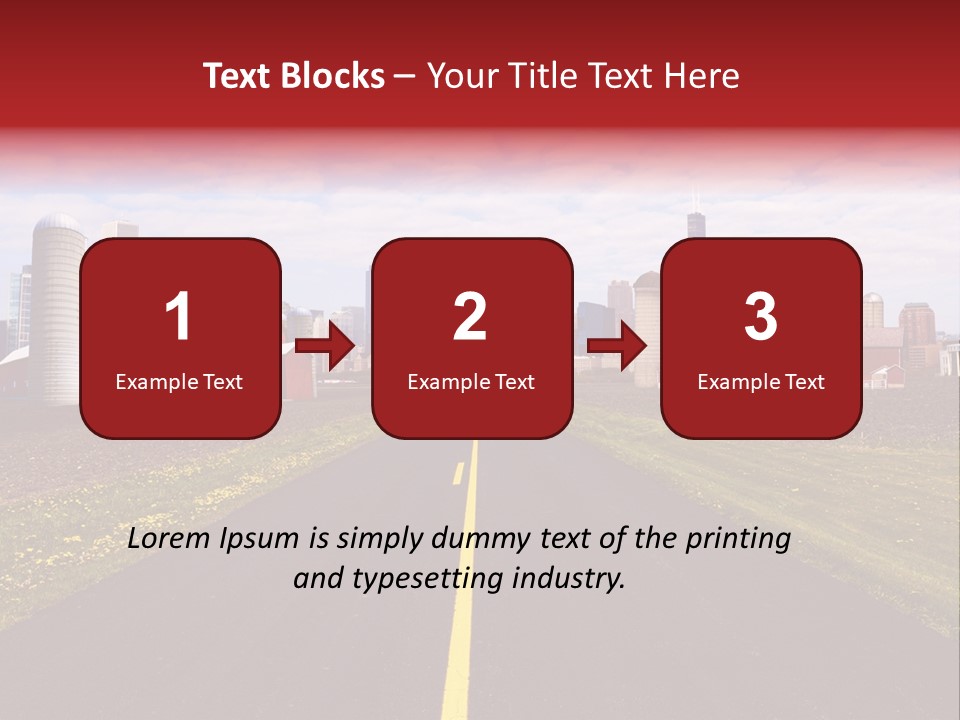 Wallpaper Ahead Street PowerPoint Template