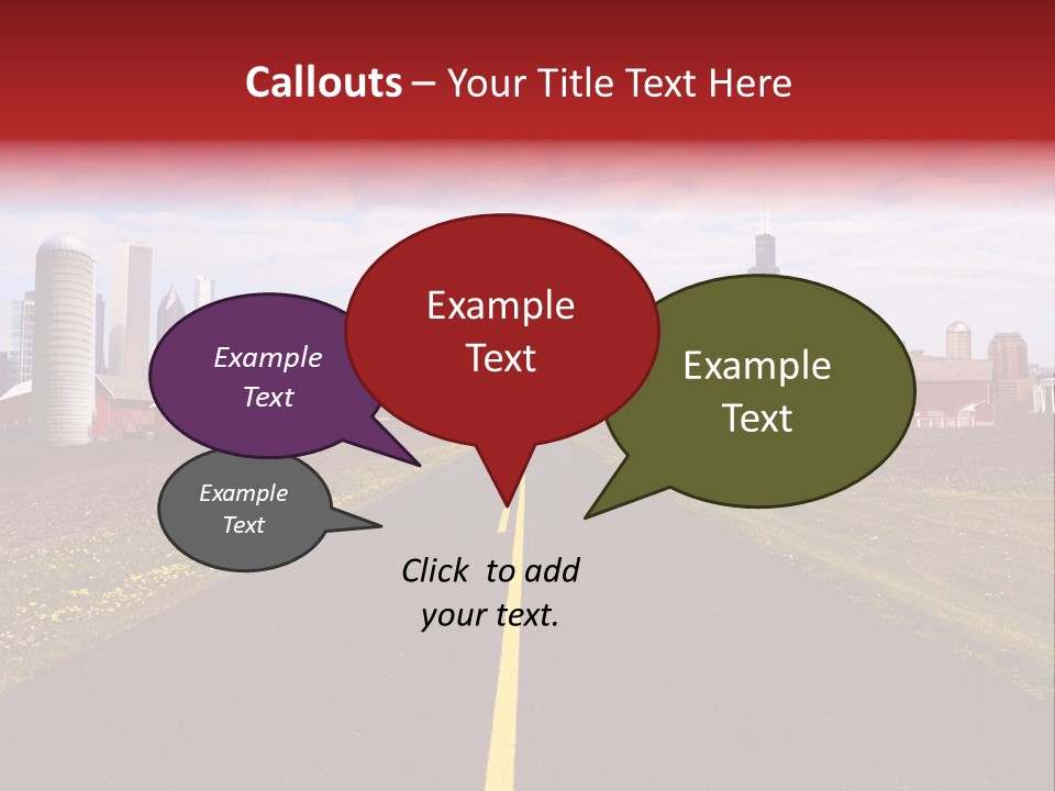 Wallpaper Ahead Street PowerPoint Template