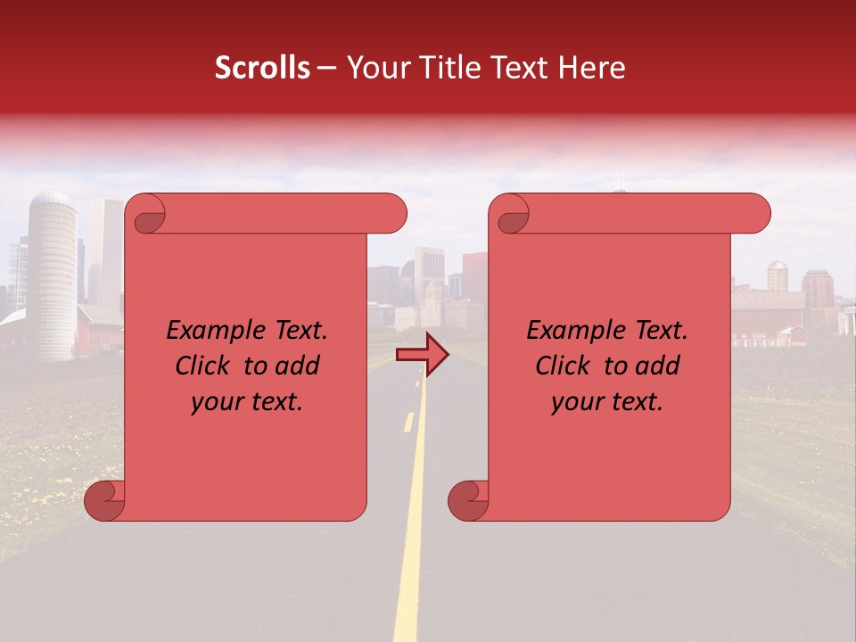 Wallpaper Ahead Street PowerPoint Template