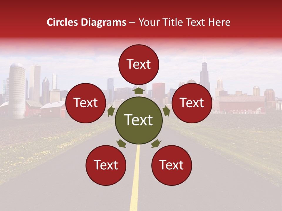 Wallpaper Ahead Street PowerPoint Template