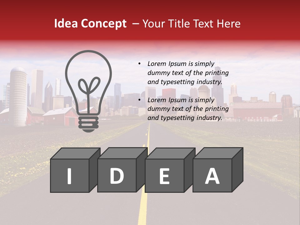 Wallpaper Ahead Street PowerPoint Template