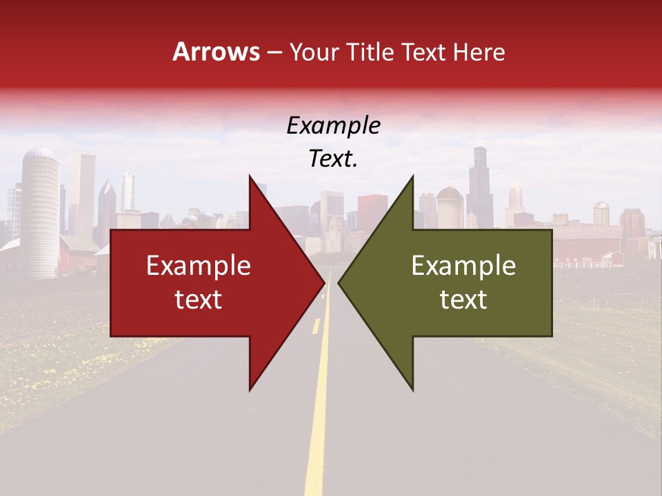 Wallpaper Ahead Street PowerPoint Template