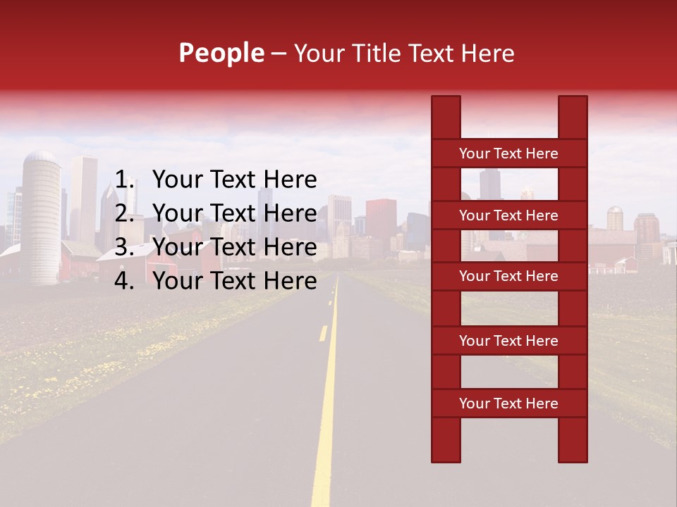 Wallpaper Ahead Street PowerPoint Template