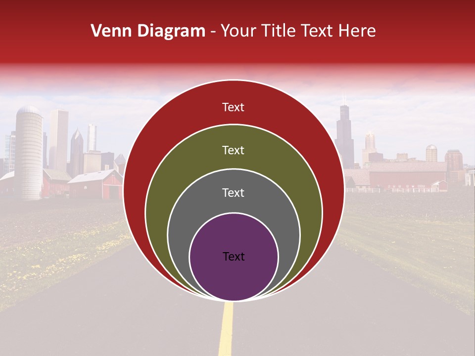 Wallpaper Ahead Street PowerPoint Template