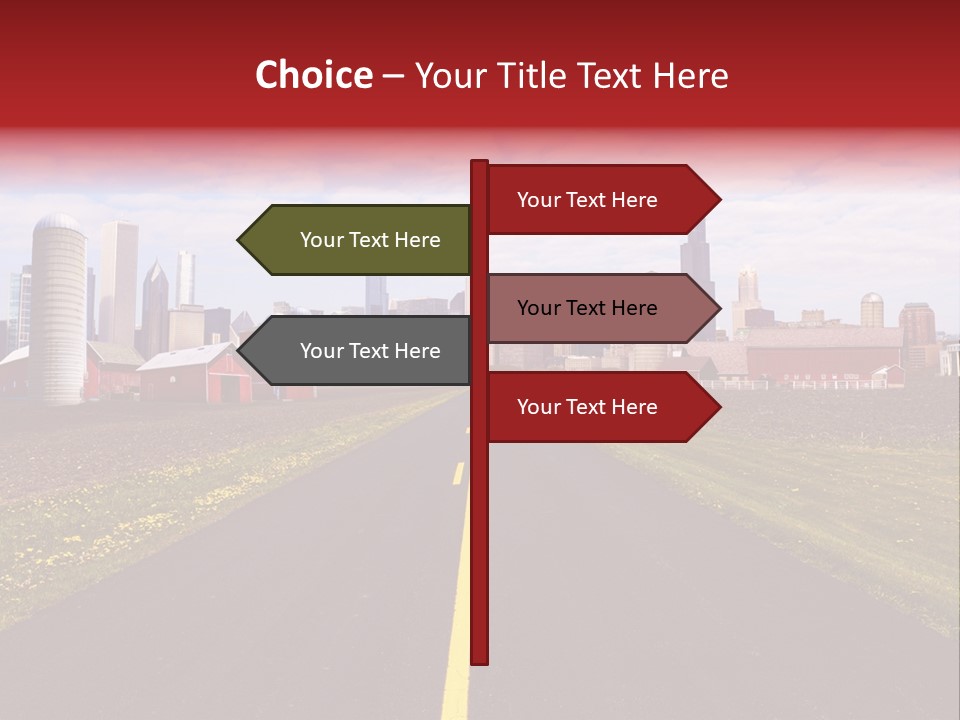 Wallpaper Ahead Street PowerPoint Template