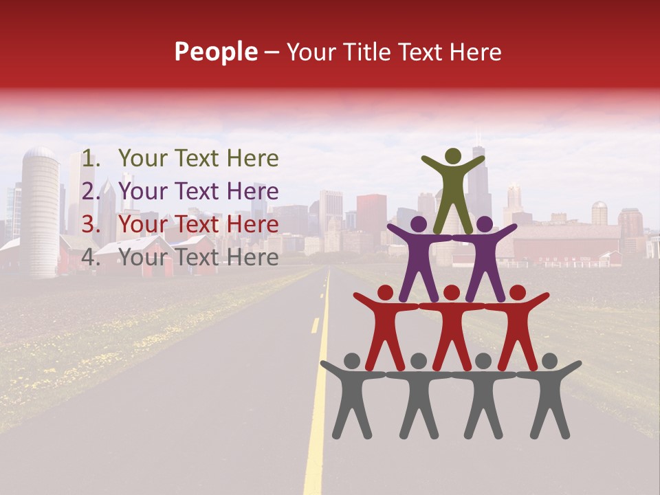 Wallpaper Ahead Street PowerPoint Template