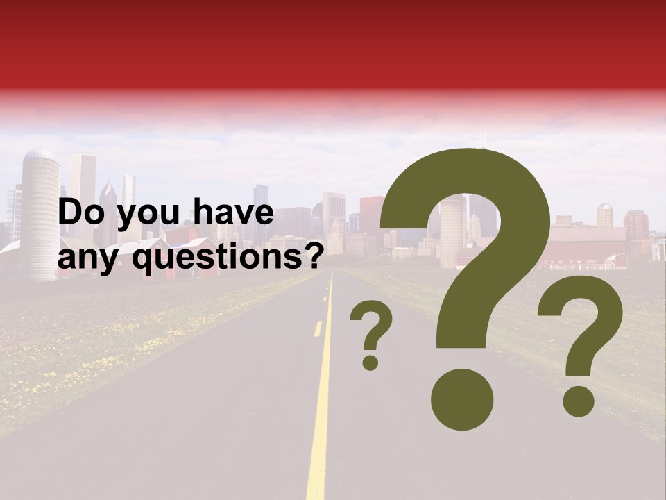 Wallpaper Ahead Street PowerPoint Template