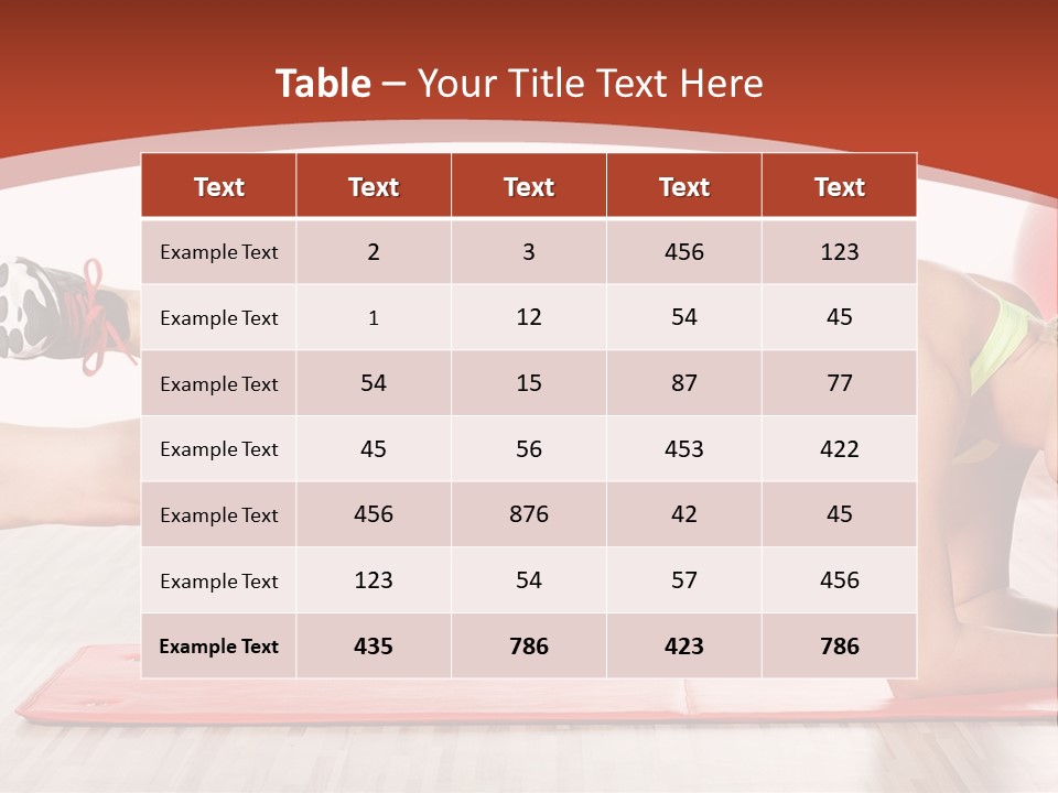 Sporty Person Exercise PowerPoint Template