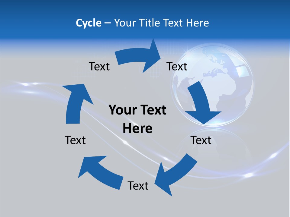 Backdrop Blue Square PowerPoint Template