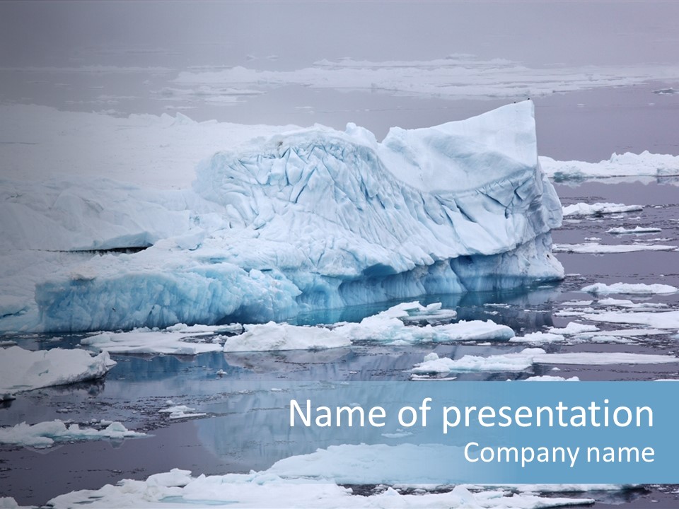 White Antarctic Ocean PowerPoint Template