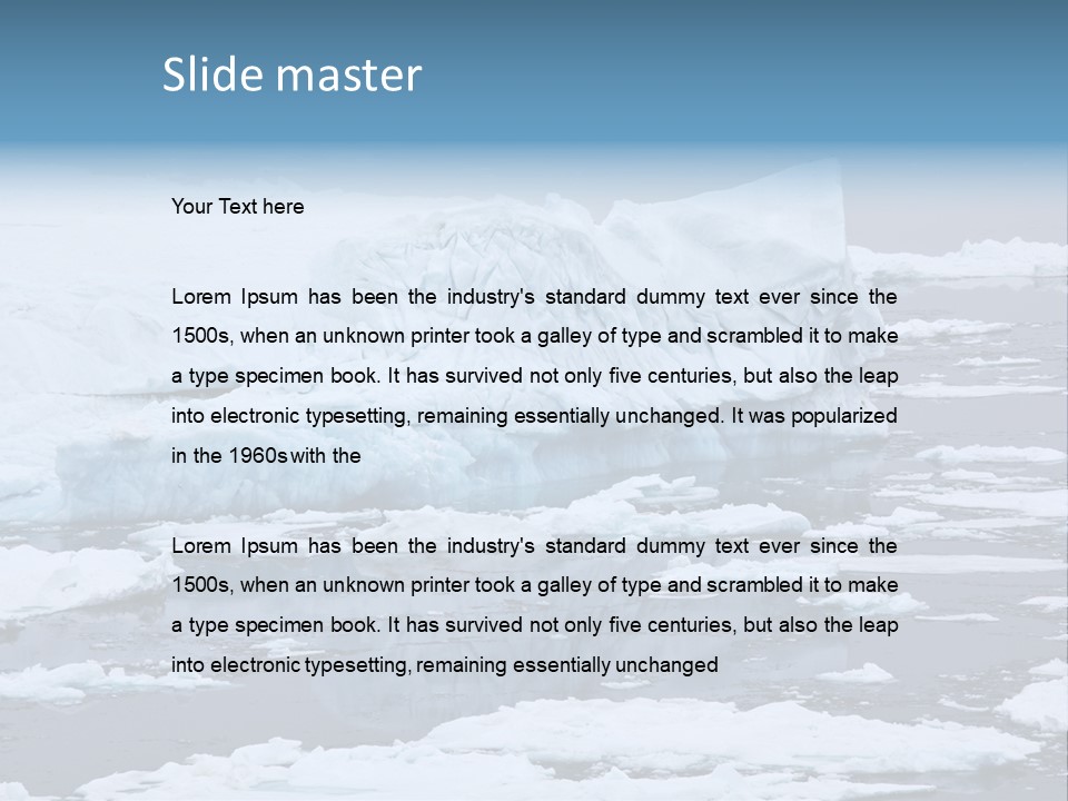 White Antarctic Ocean PowerPoint Template