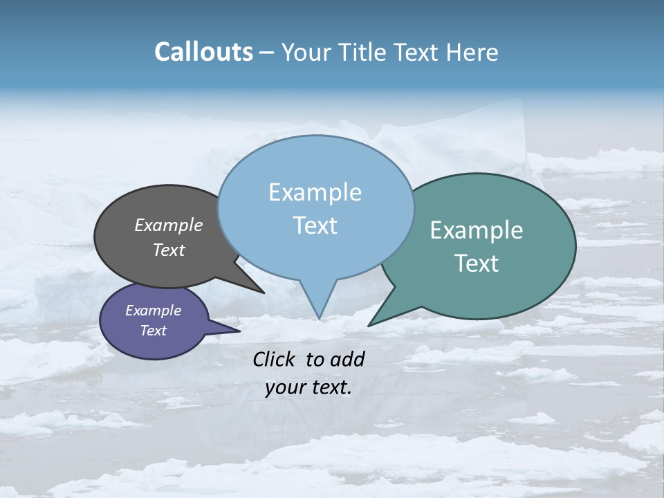 White Antarctic Ocean PowerPoint Template
