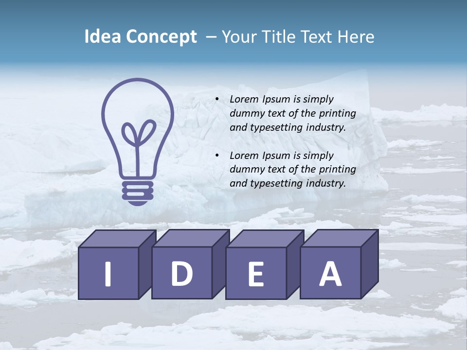 White Antarctic Ocean PowerPoint Template