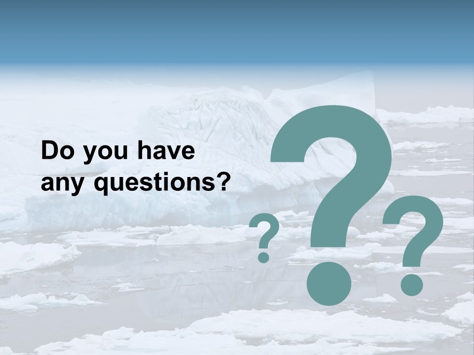 White Antarctic Ocean PowerPoint Template