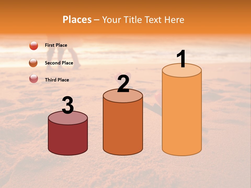 A Couple Standing On A Beach Holding Hands PowerPoint Template