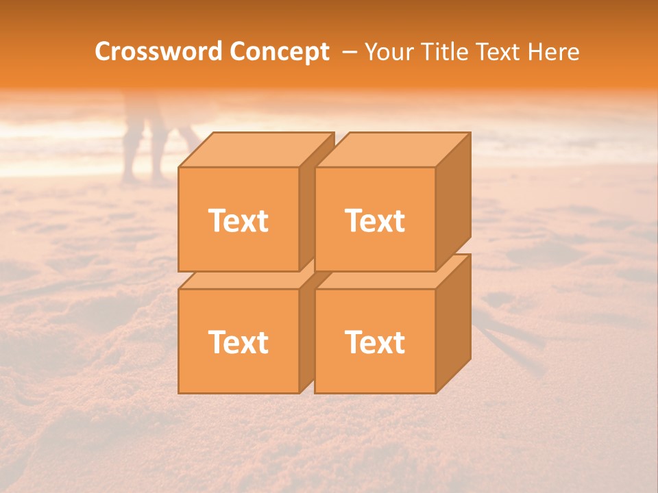 A Couple Standing On A Beach Holding Hands PowerPoint Template