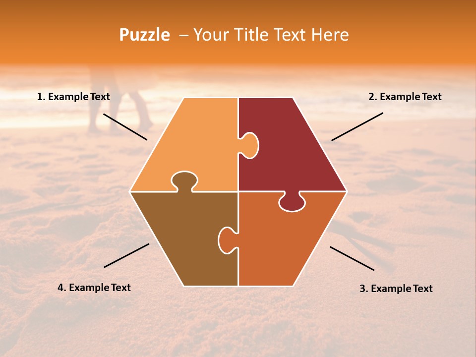 A Couple Standing On A Beach Holding Hands PowerPoint Template