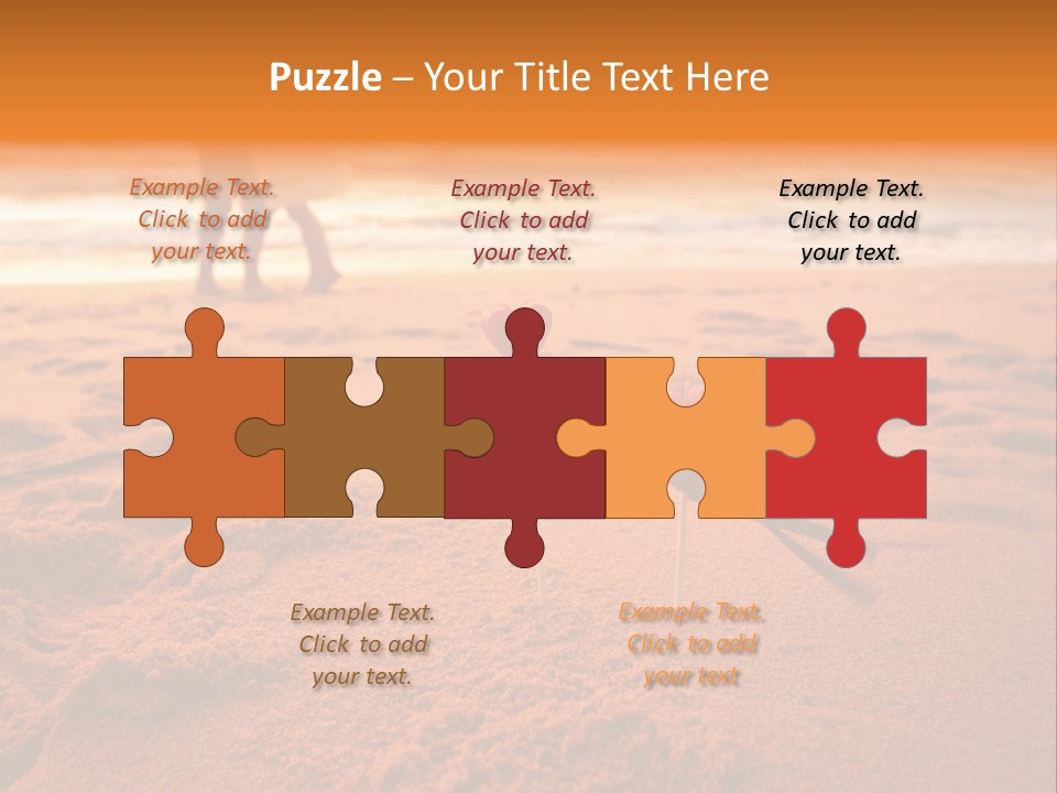 A Couple Standing On A Beach Holding Hands PowerPoint Template