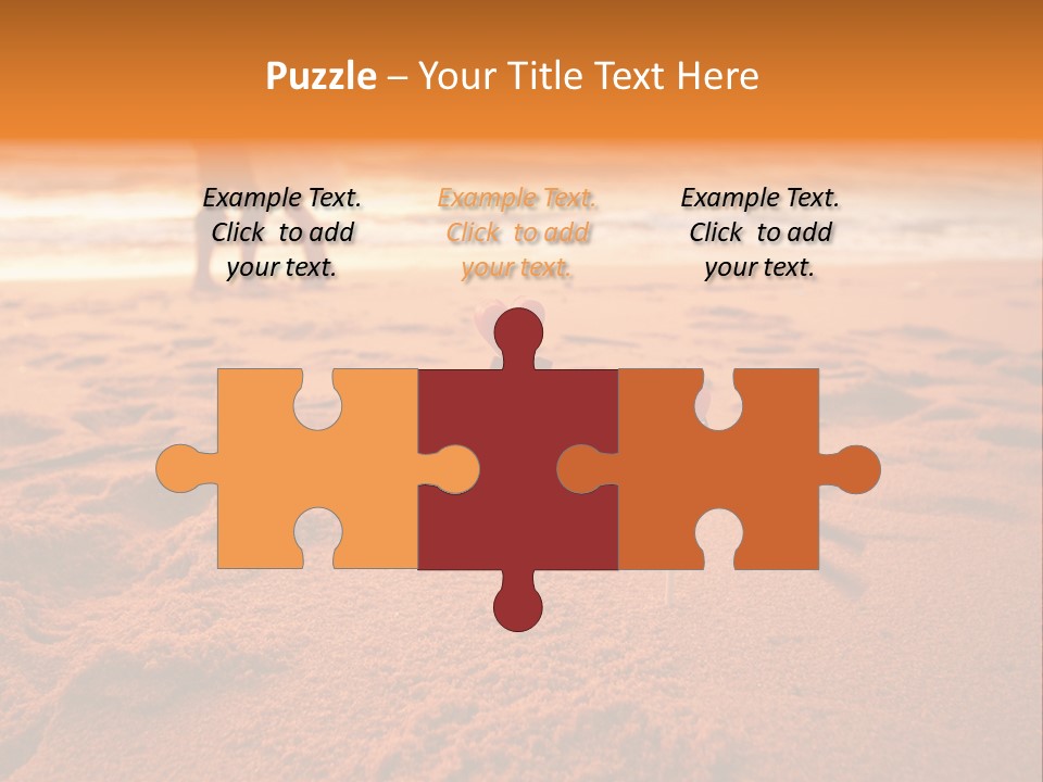 A Couple Standing On A Beach Holding Hands PowerPoint Template