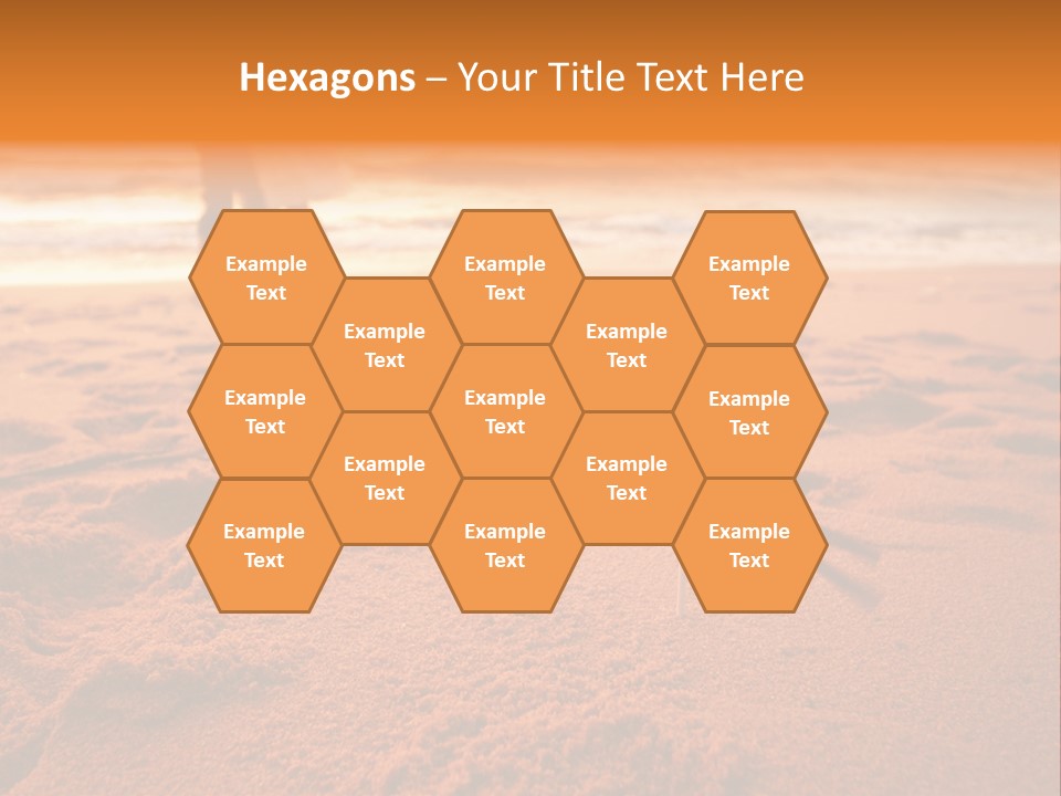 A Couple Standing On A Beach Holding Hands PowerPoint Template