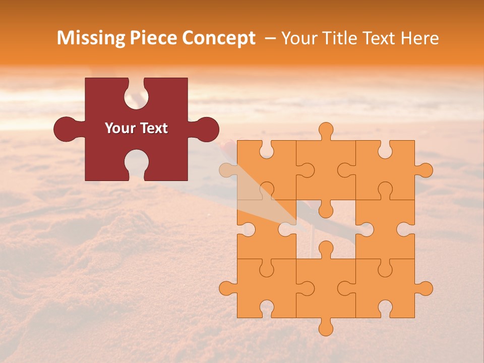 A Couple Standing On A Beach Holding Hands PowerPoint Template