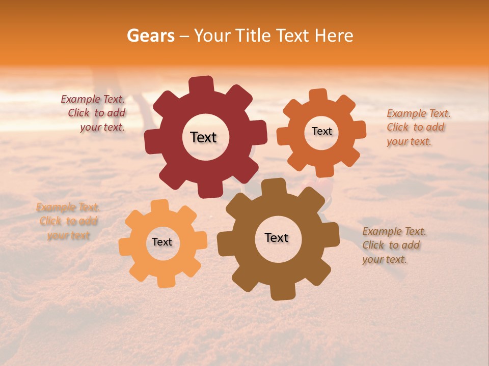 A Couple Standing On A Beach Holding Hands PowerPoint Template