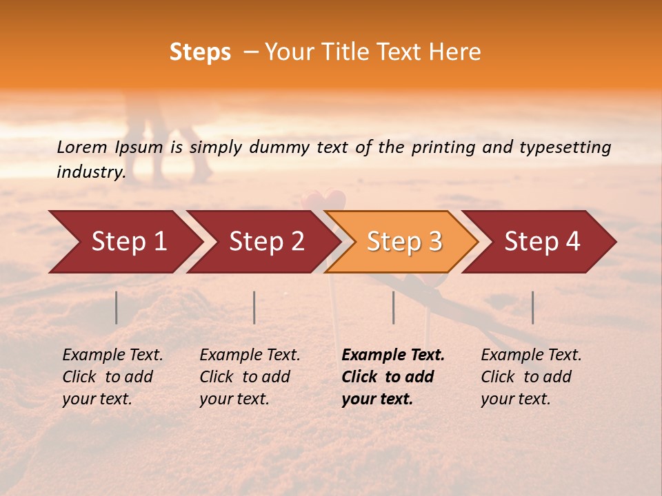 A Couple Standing On A Beach Holding Hands PowerPoint Template