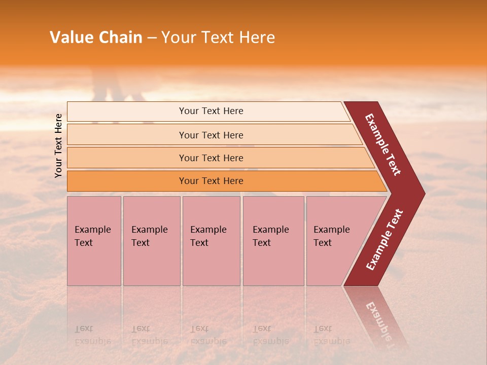 A Couple Standing On A Beach Holding Hands PowerPoint Template