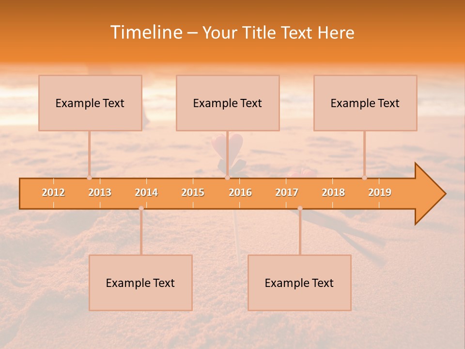 A Couple Standing On A Beach Holding Hands PowerPoint Template