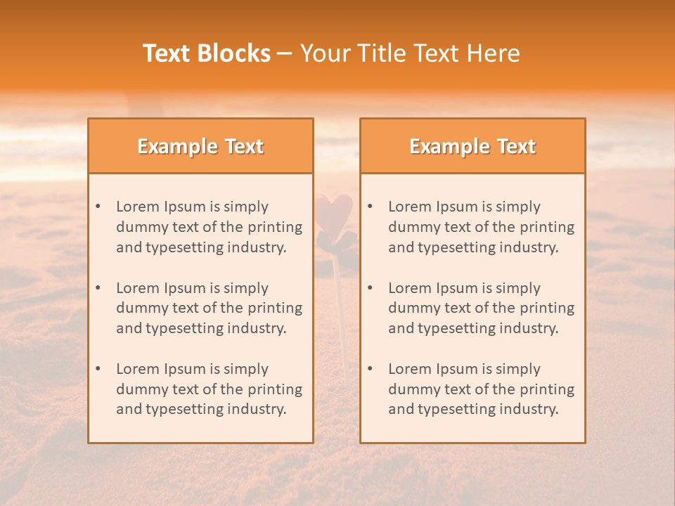 A Couple Standing On A Beach Holding Hands PowerPoint Template