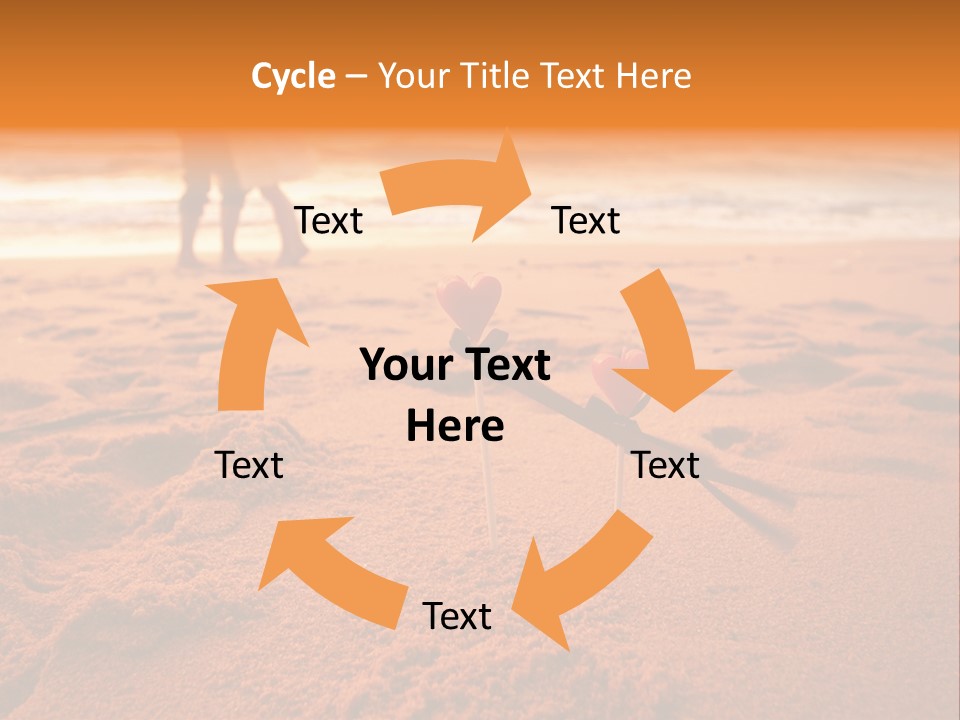 A Couple Standing On A Beach Holding Hands PowerPoint Template