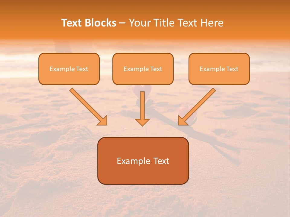 A Couple Standing On A Beach Holding Hands PowerPoint Template