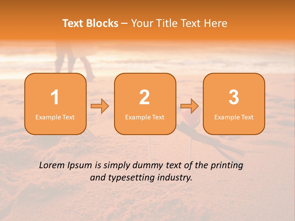 A Couple Standing On A Beach Holding Hands PowerPoint Template