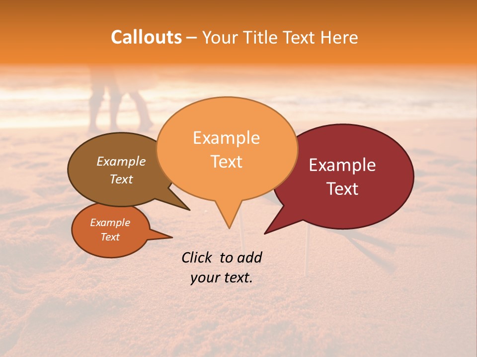 A Couple Standing On A Beach Holding Hands PowerPoint Template