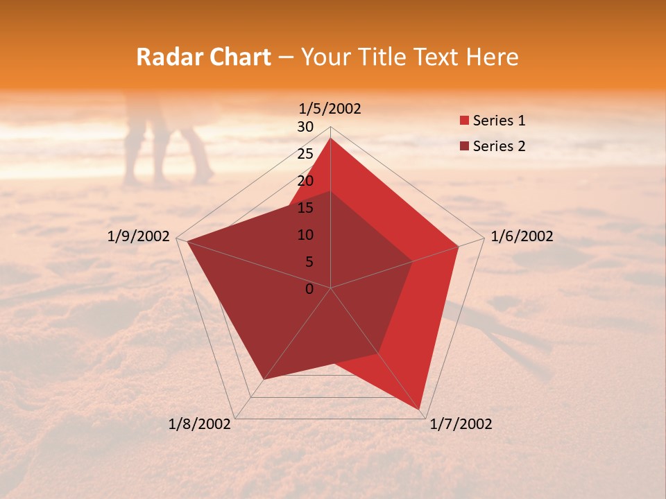 A Couple Standing On A Beach Holding Hands PowerPoint Template