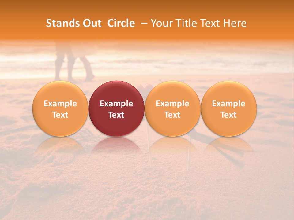 A Couple Standing On A Beach Holding Hands PowerPoint Template