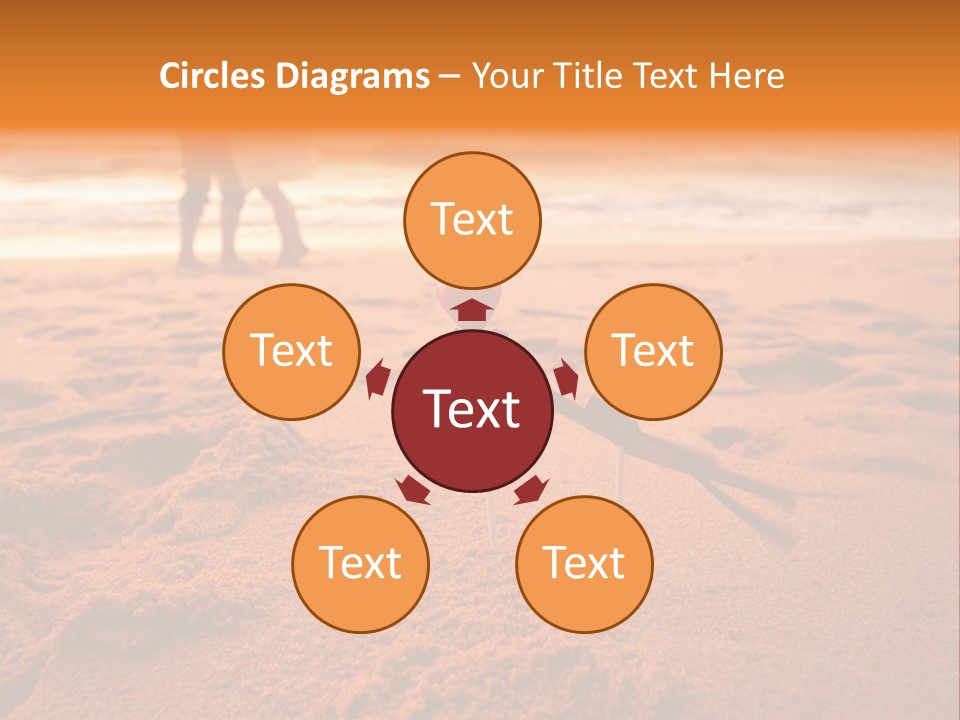 A Couple Standing On A Beach Holding Hands PowerPoint Template