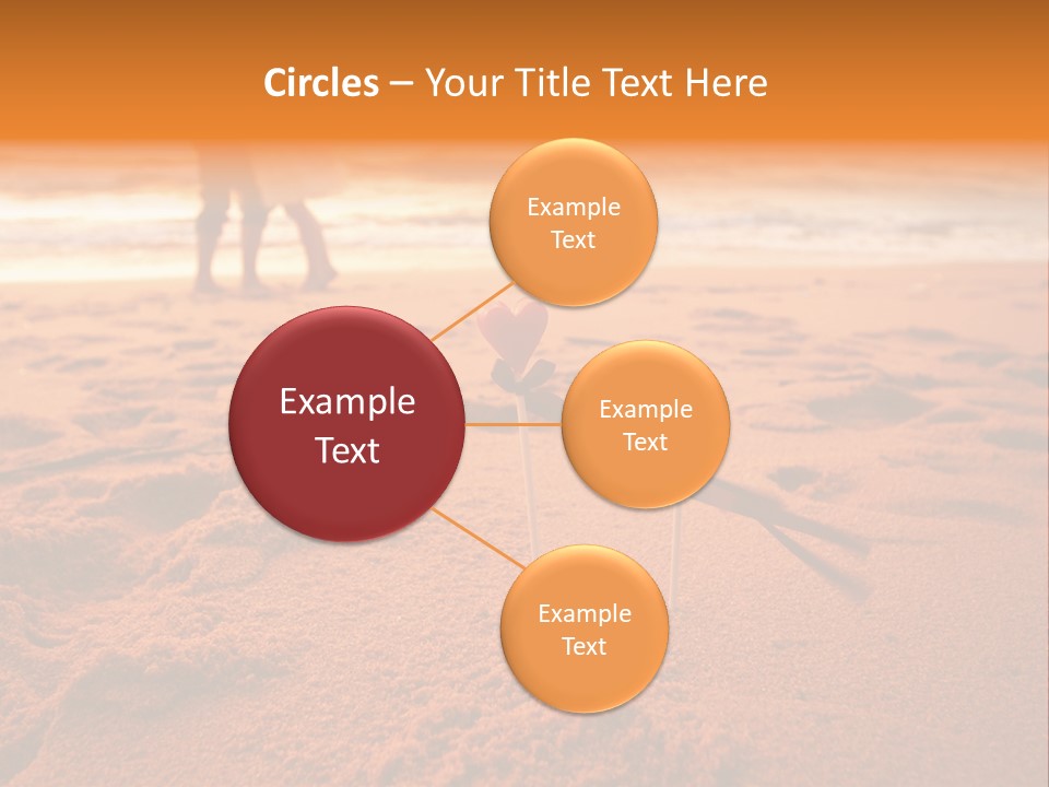 A Couple Standing On A Beach Holding Hands PowerPoint Template