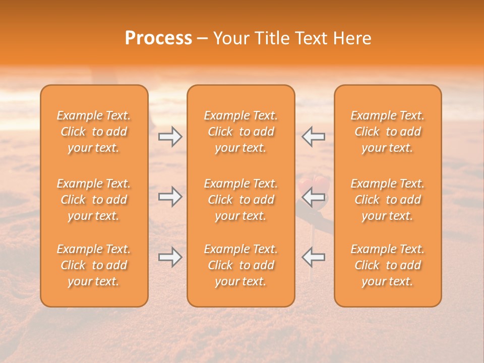A Couple Standing On A Beach Holding Hands PowerPoint Template