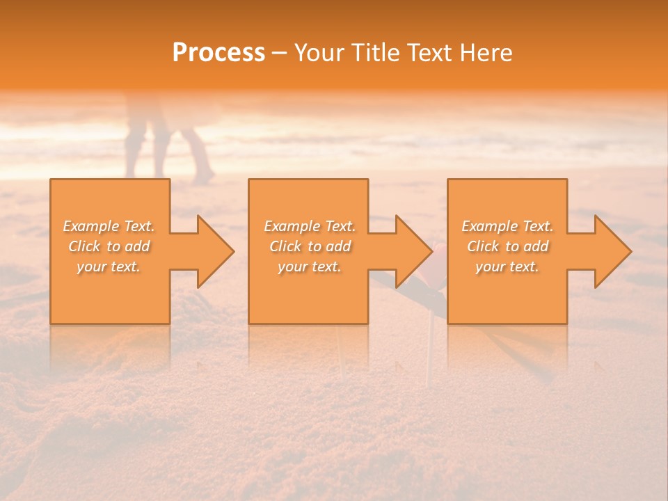 A Couple Standing On A Beach Holding Hands PowerPoint Template