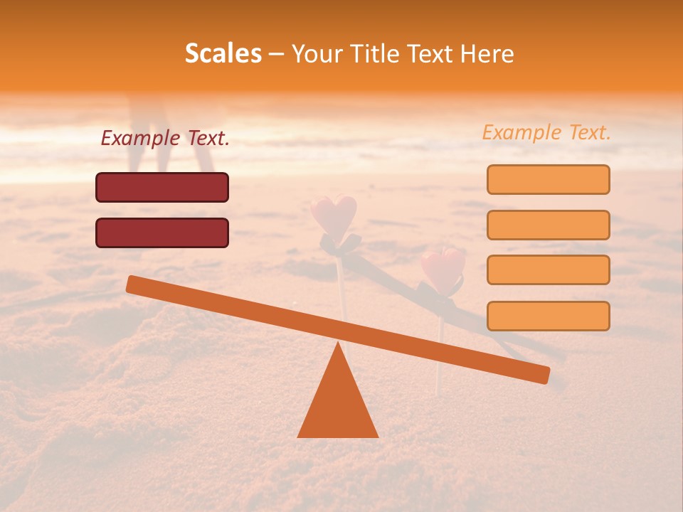 A Couple Standing On A Beach Holding Hands PowerPoint Template