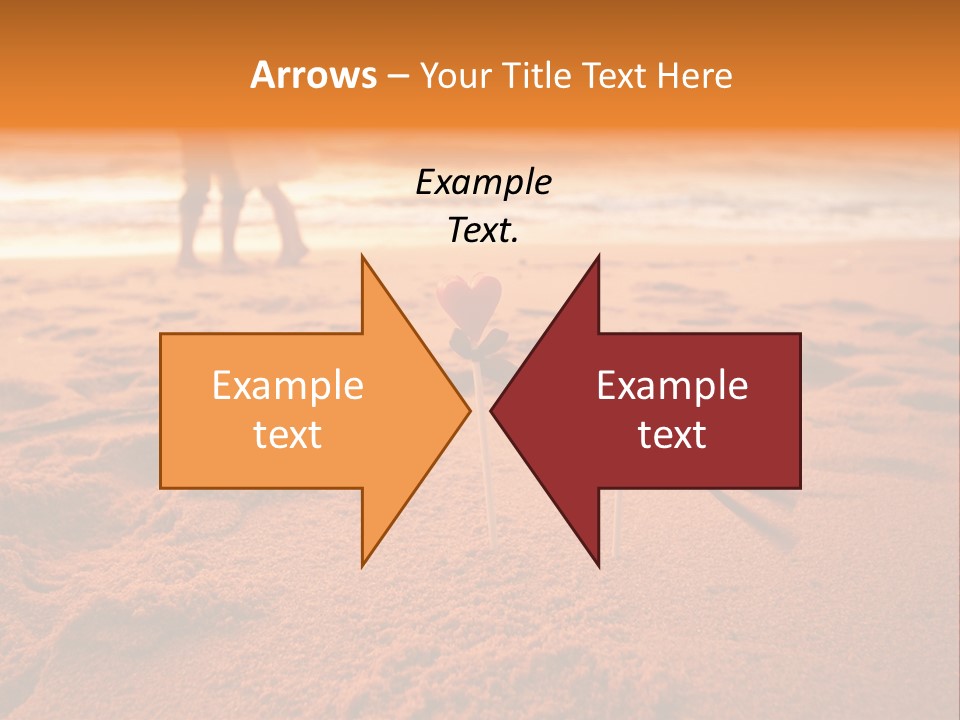 A Couple Standing On A Beach Holding Hands PowerPoint Template