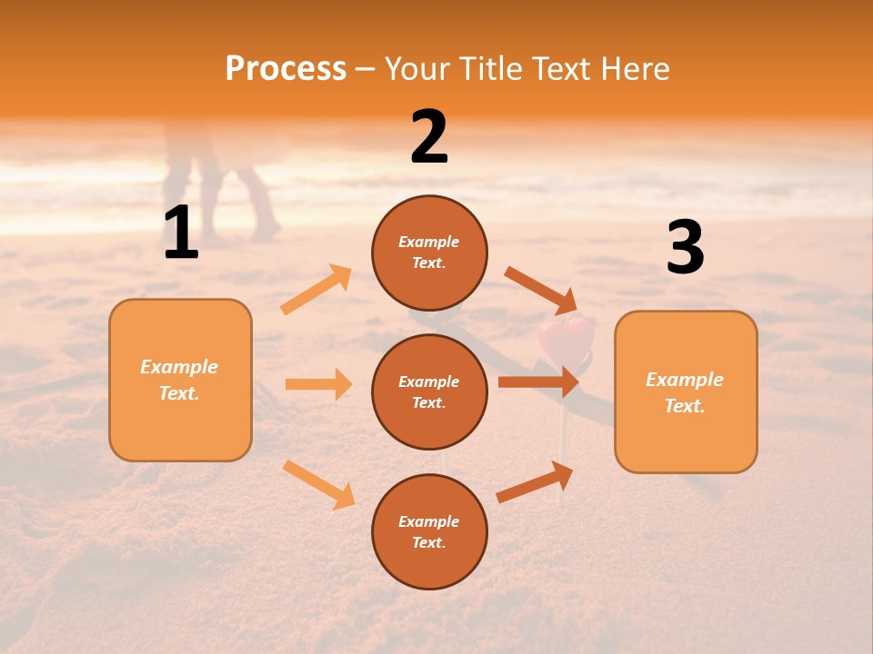 A Couple Standing On A Beach Holding Hands PowerPoint Template