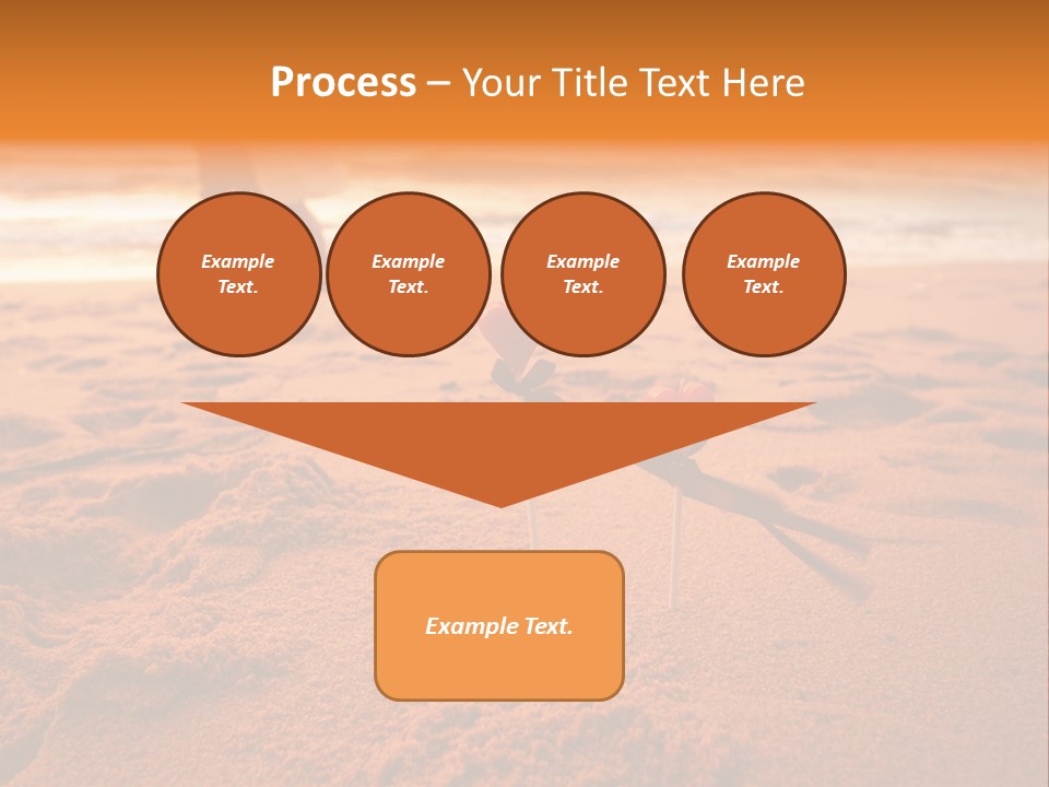 A Couple Standing On A Beach Holding Hands PowerPoint Template