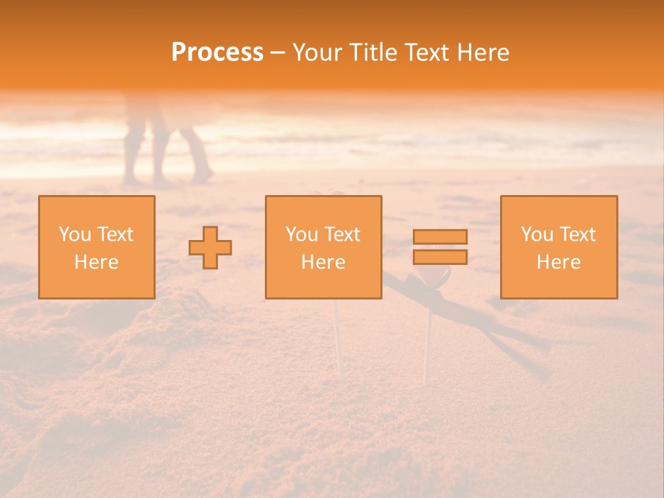 A Couple Standing On A Beach Holding Hands PowerPoint Template