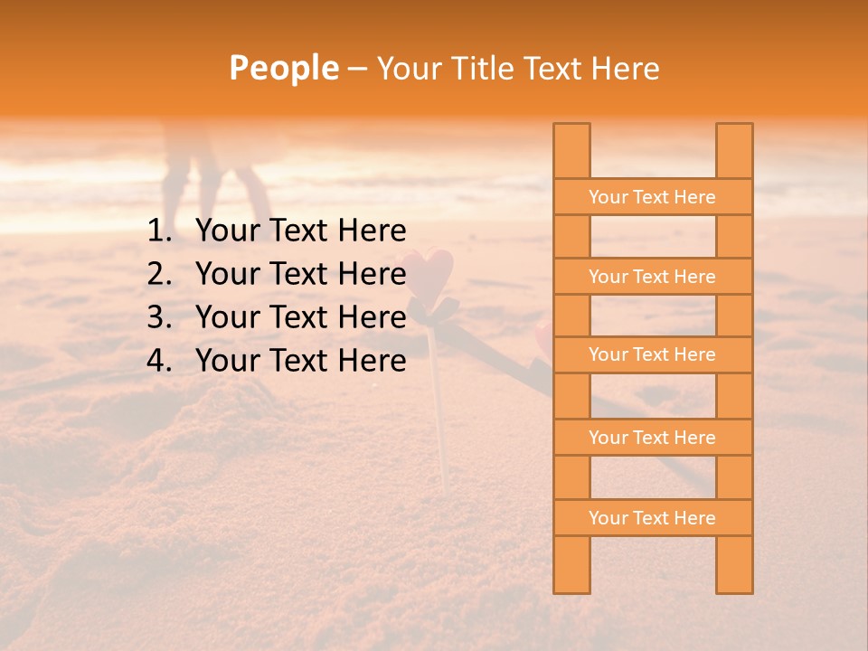 A Couple Standing On A Beach Holding Hands PowerPoint Template