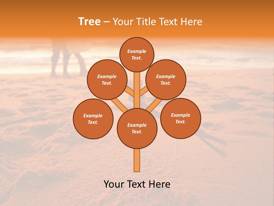 A Couple Standing On A Beach Holding Hands PowerPoint Template