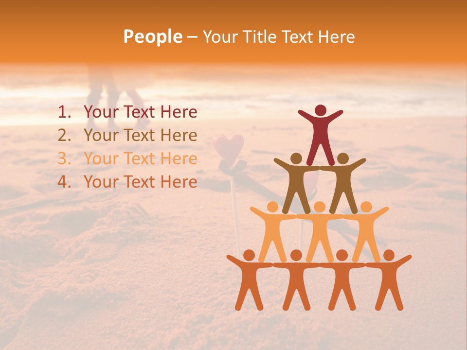 A Couple Standing On A Beach Holding Hands PowerPoint Template